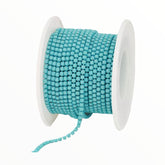 1 Yard SS6 Turquoise Colourful Metal Rhinestone Chain Banding